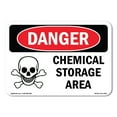 thumbnail image 1 of OSHA Danger Sign - Chemical Storage Area |  Aluminum Sign | Protect Your Business, Construction Site, Warehouse & Shop Area |  Made in The USA, 1 of 6