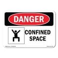thumbnail image 1 of OSHA Danger Sign - Confined Space |  Aluminum Sign | Protect Your Business, Construction Site, Warehouse & Shop Area |  Made in The USA, 1 of 6