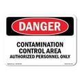 thumbnail image 1 of SignMission OS-DS-A-1218-L-1911 12 x 18 in. OSHA Danger Sign - Contamination Control Area Authorized, 1 of 6