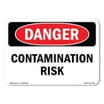 thumbnail image 1 of OSHA Danger Sign - Contamination Risk |  Aluminum Sign | Protect Your Business, Construction Site, Warehouse & Shop Area |  Made in The USA, 1 of 6