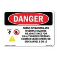 thumbnail image 1 of OSHA Danger Sign - Crane Operations And |  Aluminum Sign | Protect Your Business, Construction Site, Warehouse & Shop Area |  Made in The USA, 1 of 6