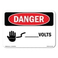 thumbnail image 1 of OSHA Danger Sign - Custom -Volts |  Aluminum Sign | Protect Your Business, Construction Site, Warehouse & Shop Area |  Made in The USA, 1 of 6