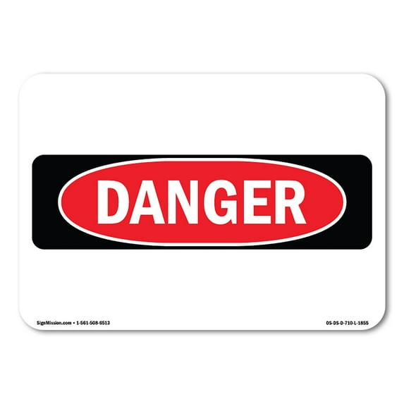 OSHA Danger Sign - Danger Label | Aluminum Sign | Protect Your Business, Construction Site, Warehouse & Shop Area | Made in The USA