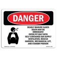 thumbnail image 1 of OSHA Danger Sign - Deadly Manure Gas Hazard |  Aluminum Sign | Protect Your Business, Construction Site, Warehouse & Shop Area |  Made in The USA, 1 of 6