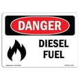 thumbnail image 1 of SignMission OS-DS-A-1218-L-1121 12 x 18 in. OSHA Danger Sign - Diesel Fuel, 1 of 6