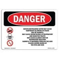 thumbnail image 1 of OSHA Danger Sign - Diethylenetriamine Vapor May |  Aluminum Sign | Protect Your Business, Construction Site, Warehouse & Shop Area |  Made in The USA, 1 of 6
