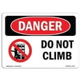 thumbnail image 1 of SignMission OS-DS-A-1218-L-1790 12 x 18 in. OSHA Danger Sign - Do Not Climb, 1 of 6