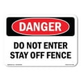 thumbnail image 1 of OSHA Danger Sign - Do Not Enter Stay Off Fence |  Aluminum Sign | Protect Your Business, Construction Site, Warehouse & Shop Area |  Made in The USA, 1 of 6