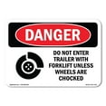 thumbnail image 1 of SignMission OS-DS-A-1218-L-1136 12 x 18 in. OSHA Danger Sign - Do Not Enter Trailer with Forklift, 1 of 6
