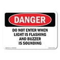 thumbnail image 1 of OSHA Danger Sign - Do Not Enter When Light Is Flashing And |  Aluminum Sign | Protect Your Business, Construction Site, Shop Area |  Made in The USA, 1 of 6