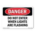 thumbnail image 1 of OSHA Danger Sign - Do Not Enter When Lights Are Flashing |  Aluminum Sign | Protect Your Business, Construction Site, Shop Area |  Made in The USA, 1 of 6