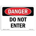 thumbnail image 1 of SignMission OS-DS-A-1218-L-1132 12 x 18 in. OSHA Danger Sign - Do Not Enter, 1 of 6