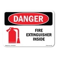 thumbnail image 1 of OSHA Danger Sign - Fire Extinguisher Inside |  Aluminum Sign | Protect Your Business, Construction Site, Warehouse & Shop Area |  Made in The USA, 1 of 6
