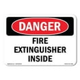 thumbnail image 1 of SignMission OS-DS-A-1218-L-2380 12 x 18 in. OSHA Danger Sign - Fire Extinguisher Inside, 1 of 6