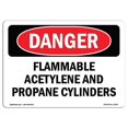 thumbnail image 1 of OSHA Danger Sign - Flammable ACETYLENE And Propane Cylinders |  Aluminum Sign | Protect Your Business, Construction Site, Shop Area |  Made in The USA, 1 of 6