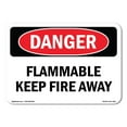 thumbnail image 1 of OSHA Danger Sign - Flammable Keep Fire Away |  Aluminum Sign | Protect Your Business, Construction Site, Warehouse & Shop Area |  Made in The USA, 1 of 6