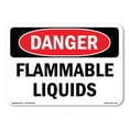 thumbnail image 1 of OSHA Danger Sign - Flammable Liquids |  Aluminum Sign | Protect Your Business, Construction Site, Warehouse & Shop Area |  Made in The USA, 1 of 6