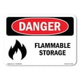 thumbnail image 1 of OSHA Danger Sign - Flammable Storage |  Aluminum Sign | Protect Your Business, Construction Site, Warehouse & Shop Area |  Made in The USA, 1 of 6