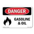 thumbnail image 1 of OSHA Danger Sign - Gasoline And Oil |  Aluminum Sign | Protect Your Business, Construction Site, Warehouse & Shop Area |  Made in The USA, 1 of 6