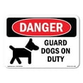 thumbnail image 1 of OSHA Danger Sign - Guard Dogs On Duty |  Aluminum Sign | Protect Your Business, Construction Site, Warehouse & Shop Area |  Made in The USA, 1 of 6