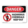 thumbnail image 1 of SignMission OS-DS-A-1218-L-1311 12 x 18 in. OSHA Danger Sign - Hazardous Chemicals Keep Out, 1 of 6