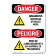 thumbnail image 1 of SignMission OS-DS-A-1218-VS-2024 12 x 18 in. OSHA Danger Sign - Hazardous Material Storage Area, 1 of 6