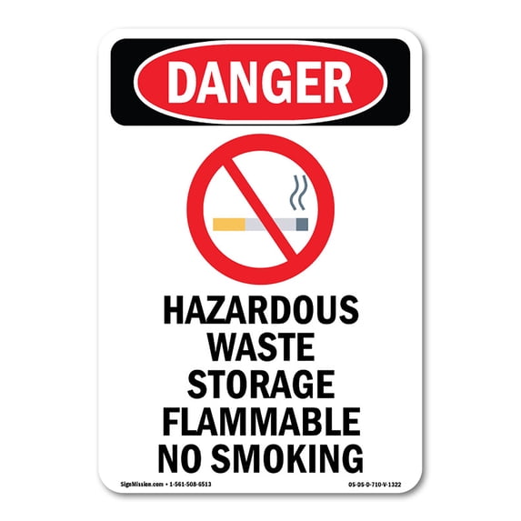 OSHA Danger Sign - Hazardous Waste Storage | Aluminum Sign | Protect Your Business, Construction Site, Warehouse & Shop Area | Made in The USA