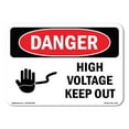 thumbnail image 1 of OSHA Danger Sign - High Voltage Keep Out |  Aluminum Sign | Protect Your Business, Construction Site, Warehouse & Shop Area |  Made in The USA, 1 of 6