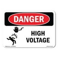 thumbnail image 1 of OSHA Danger Sign - High Voltage |  Aluminum Sign | Protect Your Business, Construction Site, Warehouse & Shop Area |  Made in The USA, 1 of 6