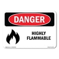 thumbnail image 1 of OSHA Danger Sign - Highly Flammable |  Aluminum Sign | Protect Your Business, Construction Site, Warehouse & Shop Area |  Made in The USA, 1 of 6