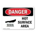 thumbnail image 1 of OSHA Danger Sign - Hot Surfaces In This Area |  Aluminum Sign | Protect Your Business, Construction Site, Warehouse & Shop Area |  Made in The USA, 1 of 6