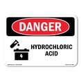 thumbnail image 1 of OSHA Danger Sign - Hydrochloric Acid |  Aluminum Sign | Protect Your Business, Construction Site, Warehouse & Shop Area |  Made in The USA, 1 of 6