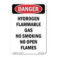 thumbnail image 1 of OSHA Danger Sign -  Hydrogen Flammable Gas No Smoking |  Aluminum Sign | Protect Your Business, Construction Site, Warehouse & Shop Area |  Made in The USA, 1 of 6