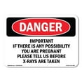 thumbnail image 1 of OSHA Danger Sign - Important If There Is Any Possibility You |  Aluminum Sign | Protect Your Business, Construction Site, Shop Area |  Made in The USA, 1 of 6