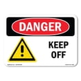 thumbnail image 1 of SignMission OS-DS-A-1218-L-1395 12 x 18 in. OSHA Danger Sign - Keep Off, 1 of 6