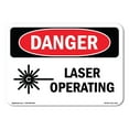thumbnail image 1 of OSHA Danger Sign - Laser Operating |  Aluminum Sign | Protect Your Business, Construction Site, Warehouse & Shop Area |  Made in The USA, 1 of 6