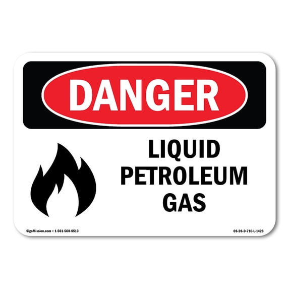 OSHA Danger Sign - Liquid Petroleum Gas | Aluminum Sign | Protect Your Business, Construction Site, Warehouse & Shop Area | Made in The USA