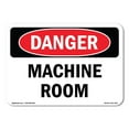 thumbnail image 1 of OSHA Danger Sign - Machine Room |  Aluminum Sign | Protect Your Business, Construction Site, Warehouse & Shop Area |  Made in The USA, 1 of 6