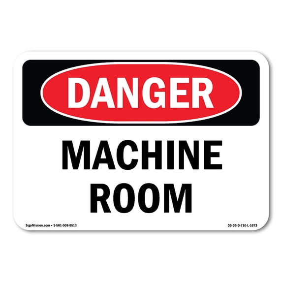 OSHA Danger Sign - Machine Room | Aluminum Sign | Protect Your Business, Construction Site, Warehouse & Shop Area | Made in The USA