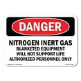 thumbnail image 1 of SignMission OS-DS-A-1218-L-1907 12 x 18 in. OSHA Danger Sign - Nitrogen Inert Gas Equipment, 1 of 6