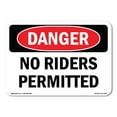 thumbnail image 1 of OSHA Danger Sign -  No Riders Permitted |  Aluminum Sign | Protect Your Business, Construction Site, Warehouse & Shop Area |  Made in The USA, 1 of 6