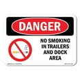 thumbnail image 1 of OSHA Danger Sign - No Smoking In Trailers And Dock Area |  Aluminum Sign | Protect Your Business, Construction Site, Warehouse & Shop Area |  Made in The USA, 1 of 6