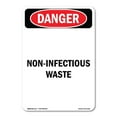 thumbnail image 1 of OSHA Danger Sign -  Non-Infectious Waste |  Aluminum Sign | Protect Your Business, Construction Site, Warehouse & Shop Area |  Made in The USA, 1 of 6