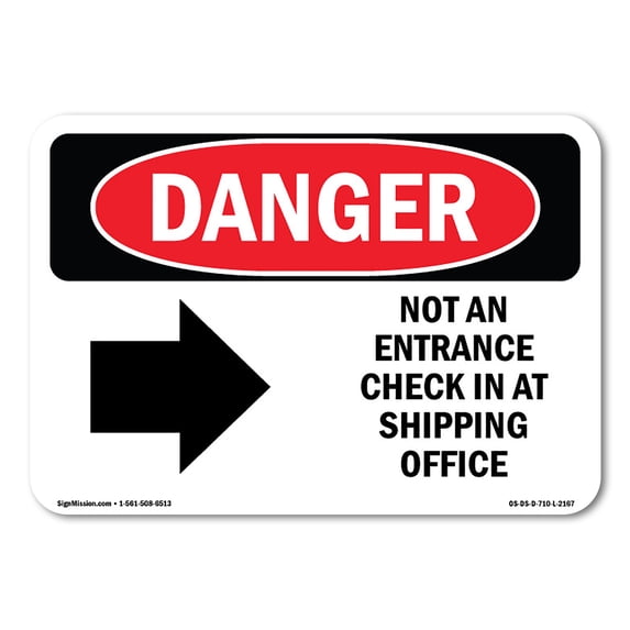 OSHA Danger Sign - Not An Entrance Check | Aluminum Sign | Protect Your Business, Construction Site, Warehouse & Shop Area | Made in The USA