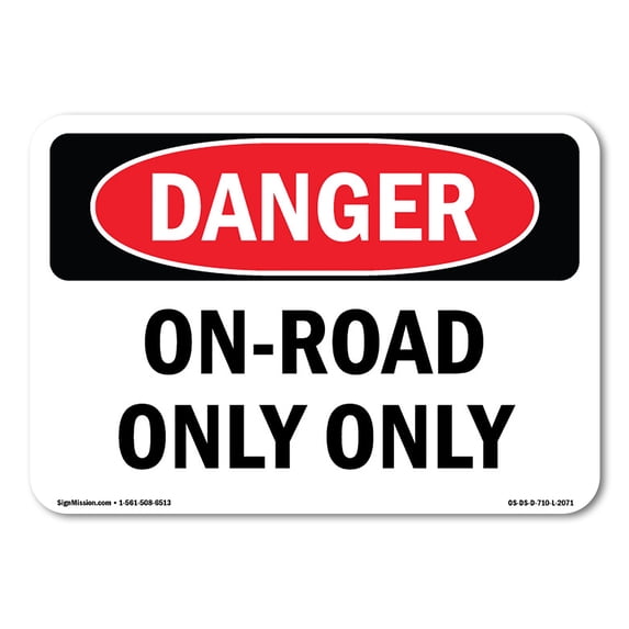 OSHA Danger Sign - On-Road Diesel Only | Aluminum Sign | Protect Your Business, Construction Site, Warehouse & Shop Area | Made in The USA