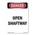 thumbnail image 1 of OSHA Danger Sign -  Open Shaftway |  Aluminum Sign | Protect Your Business, Construction Site, Warehouse & Shop Area |  Made in The USA, 1 of 6