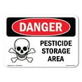 thumbnail image 1 of OSHA Danger Sign - Pesticide Storage Area |  Aluminum Sign | Protect Your Business, Construction Site, Warehouse & Shop Area |  Made in The USA, 1 of 6