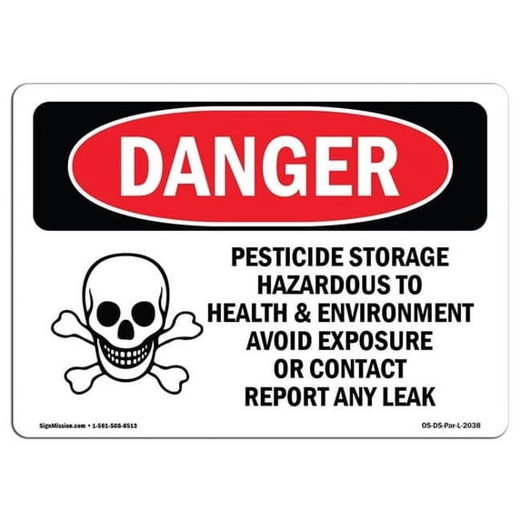 OSHA Danger Sign - Pesticide Storage Hazardous | Aluminum Sign | Protect Your Business, Construction Site, Warehouse & Shop Area | Made in The USA