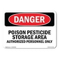 thumbnail image 1 of OSHA Danger Sign - Poison Pesticide Storage Area |  Aluminum Sign | Protect Your Business, Construction Site, Warehouse & Shop Area |  Made in The USA, 1 of 6