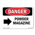 thumbnail image 1 of OSHA Danger Sign - Powder Magazine [Right Arrow] |  Aluminum Sign | Protect Your Business, Construction Site, Warehouse & Shop Area |  Made in The USA, 1 of 6